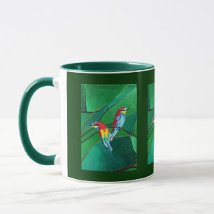 Mug Artisans européen d'abeilles aux couleurs vives Ar