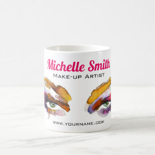 Mug Artiste branché de maquillage oculaire aquarelle d