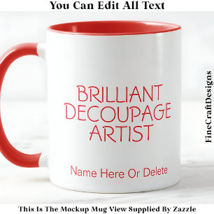Mug Artiste Découpage brillant Artiste Artiste Artiste