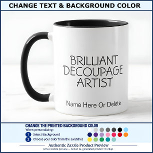 Mug Artiste Découpeuse Brillante, Nom 016 Artisanat
