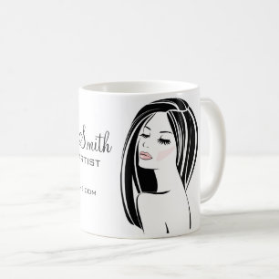 Mug Artiste maquillage Femme Face longs cils marque