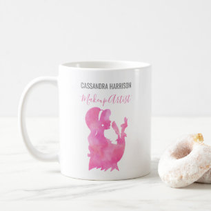 Mug Artiste maquillage Femme Silhouette Aquarelle Beau