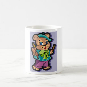 Mug Artiste Ourson avec Béret et Pinceaux