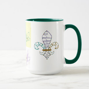 Mug Artistic Design Fleur de Lis Carnaval de la No