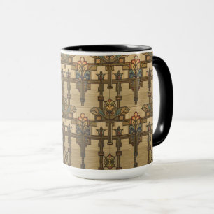 Mug Arts & Crafts artisanat de style mission et floral