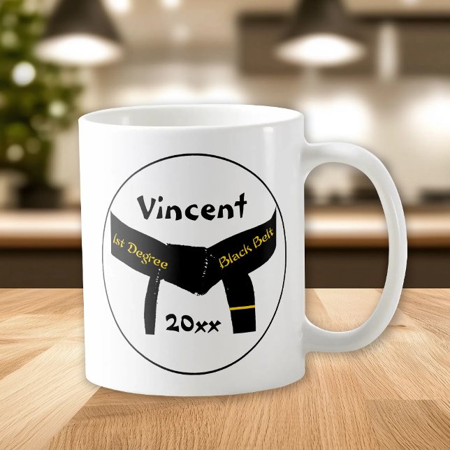 Mug Arts martiaux 1er degré Ceinture noire (Créateur téléchargé)
