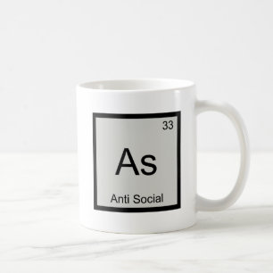 Mug As - Anti Social Funny Chimie Élément Symbole T