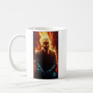 Mug Ashen au milieu des flammes - Art dramatique et fl