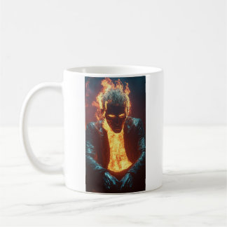 Mug Ashen au milieu des flammes - Art dramatique et fl