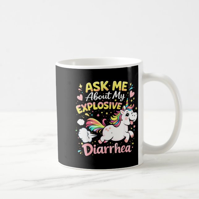 Mug Ask about explosive diarrhea funny poop meme (Droite)
