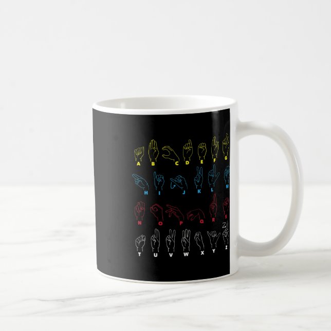 Mug Asl Alphabet Teacher American Sing Language Asl Ch (Droite)