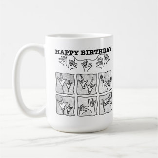 Mug ASL ILY Obsession - Happy Birthday! 