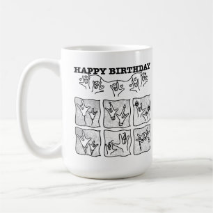 Mug ASL ILY Obsession - Joyeux Anniversaire !