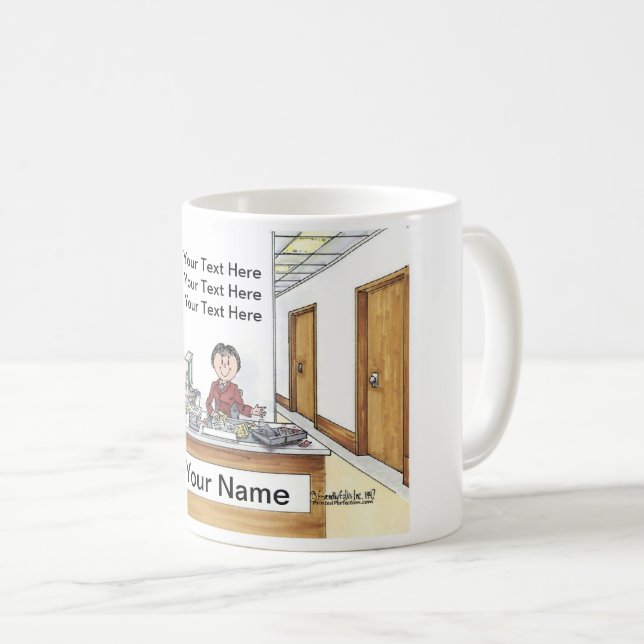 Mug Assistant administratif, Femme (Devant droit)