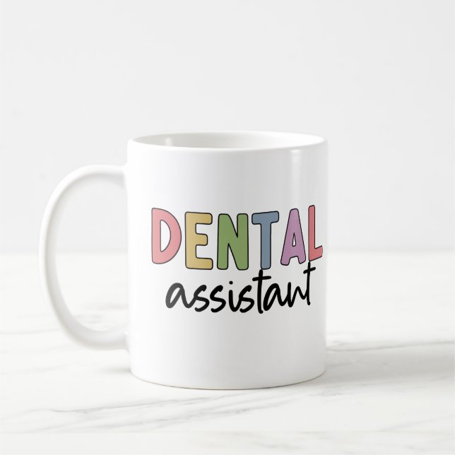 Mug Assistant dentaire | Cadeaux pour dentiste adjoint (Gauche)
