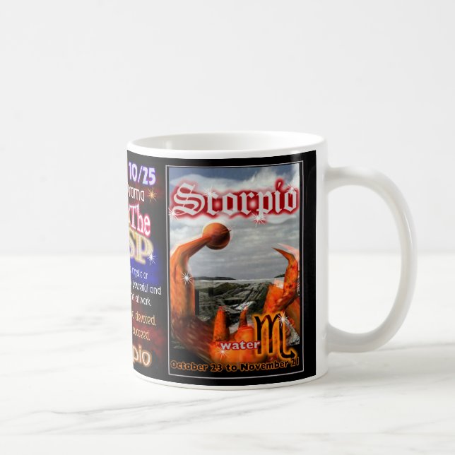 Mug Astrologie de tranchant de Scorpion de Balance (Droite)