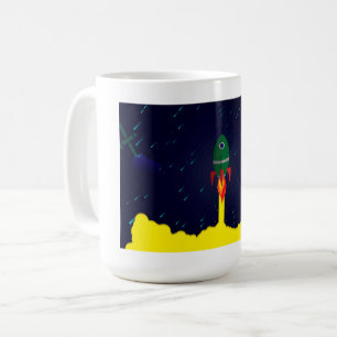 Mug astronaute astronaute de vaisseau spatial de fusée