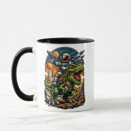 Mug Astronaute chevauchant un T-Rex – Dinosaure spatia