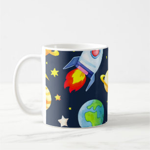 Mug Astronaute dans l'espace Planètes et Fusées Motif