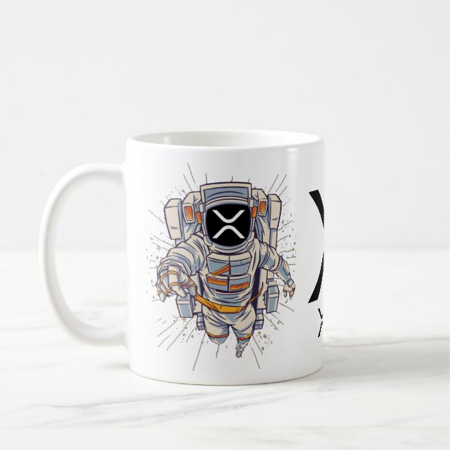 Mug Astronaute de la cryptomonnaie XRP (Gauche)
