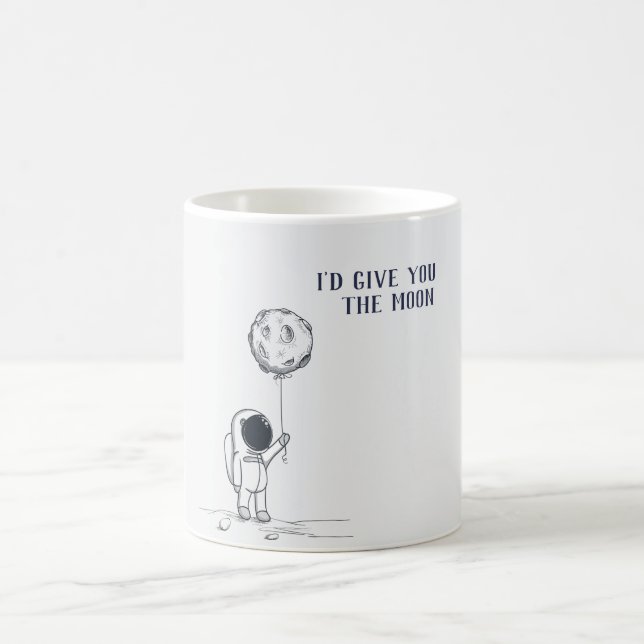 Mug astronaute malin et romantique Donnez-vous la lune (Centre)