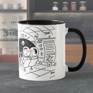 Mug Astronaute surpris de voir le courrier livré
