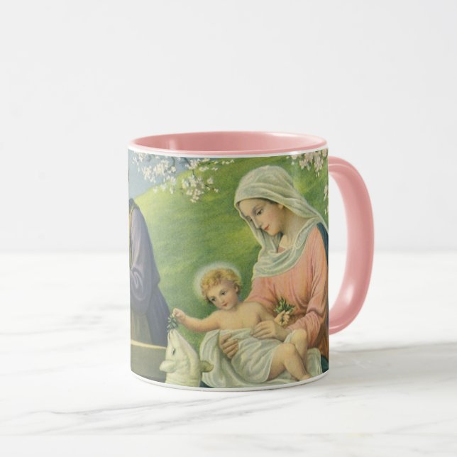 Mug Atelier de Joseph avec Marie et Bébé Jésus (Devant droit)