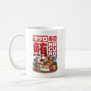 Mug Atelier de sushi de thon Maguro Chat Whimsical