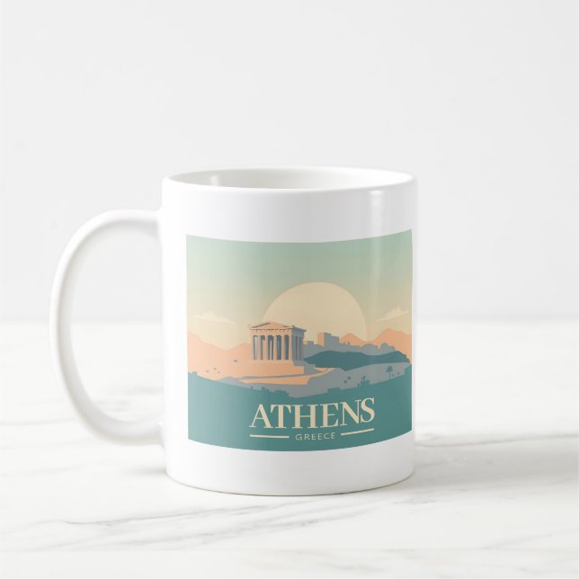 Mug Athènes Grèce Acropole Pastel Travel (Gauche)