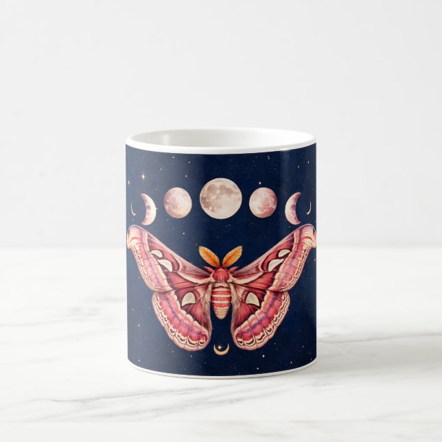 Mug Atlas Moth Night Sky Cosmos Moon Phase | Boho Art (Centre)