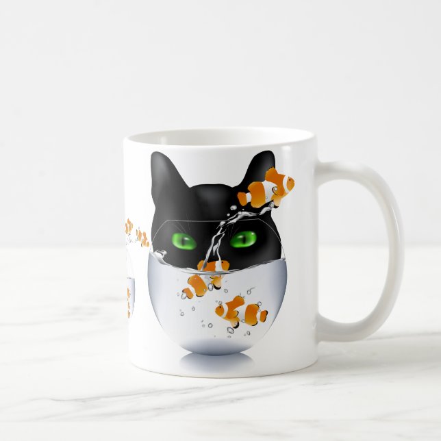 Mug Attaque de collation de chat Kitty (Droite)