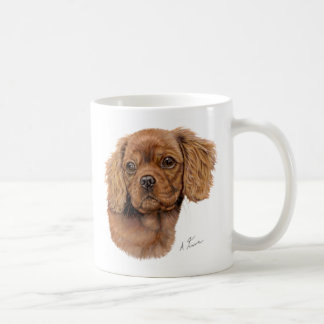 Mug Attaquez, chiot cavalier rouge d'épagneul de roi