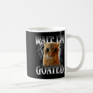 Mug Attends je suis goaté mème de chat drôle qui fixe