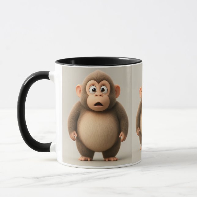 Mug "Attends, Quoi ?" Musique de singe (Gauche)