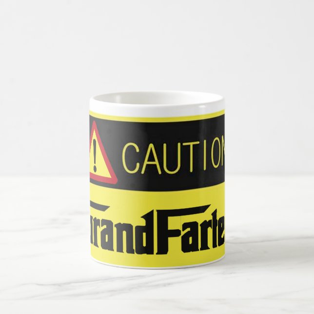 Mug Attention : Grand Farter Drôle Papa Joke Fête des  (Centre)