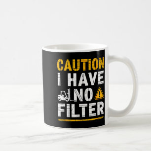 Mug Attention j'ai un filtre drôle sarcasme rage homme