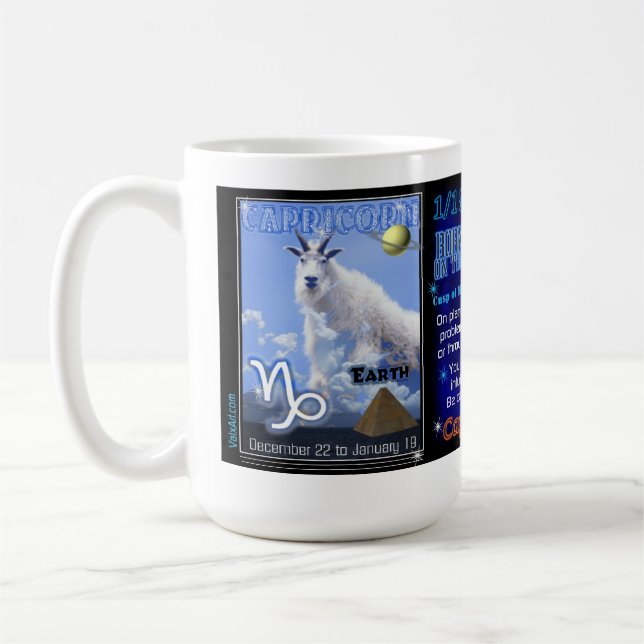 Mug Atterrisseur de tranchant de Verseau de Capricorne (Gauche)