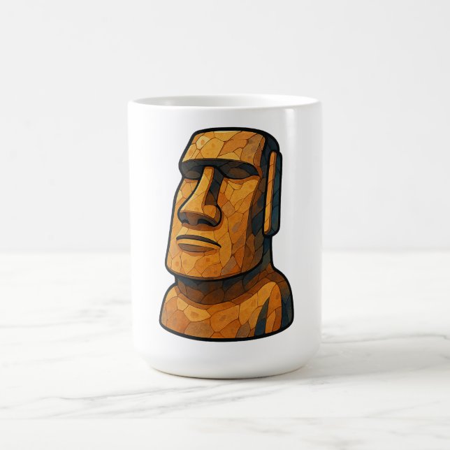 Mug Attitude antique stoïque Moai (Centre)