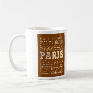 Mug Attractions et endroits célèbres de Paris, Franc