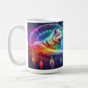 Mug Attrape-rêves avec un loup mystique