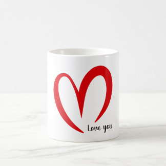 Mug au coeur rouge pour la Saint Valentin