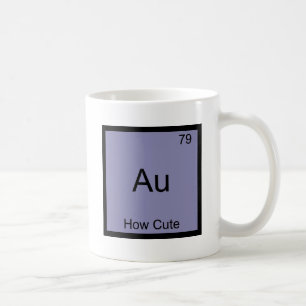 Mug Au - comment symbole mignon d'élément de chimie