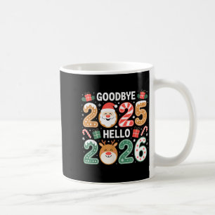 Mug Au revoir joyeux 2025 Bonjour 2026 Nouvel An festi