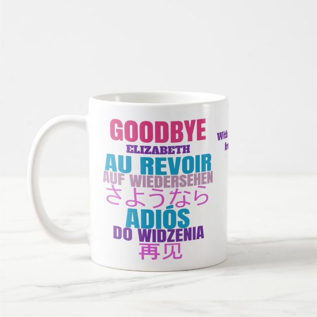 Mug Au revoir moderne (Gauche)