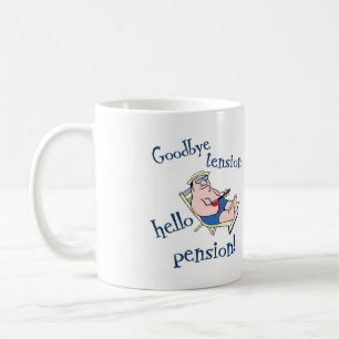 MUG AU REVOIR TENSION, BONJOUR PENSION ! CADEAU DE