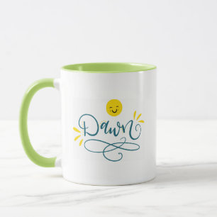 Mug Aube au visage, à la main