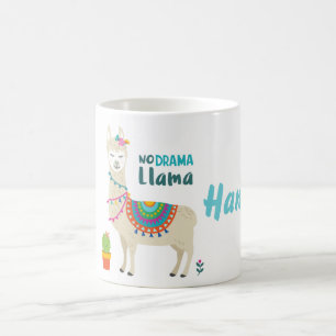 Mug Aucun lama Personnalised de drame