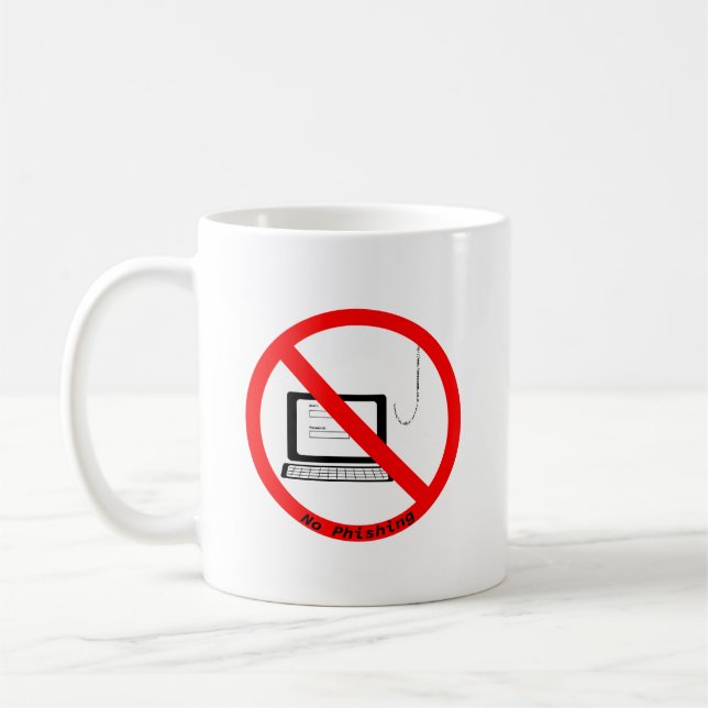 Mug Aucun signe d'hameçonnage (Gauche)