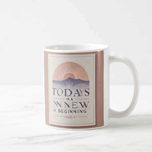 Mug Aujourd'hui est un nouveau départ : saisir de nouv (Droite)