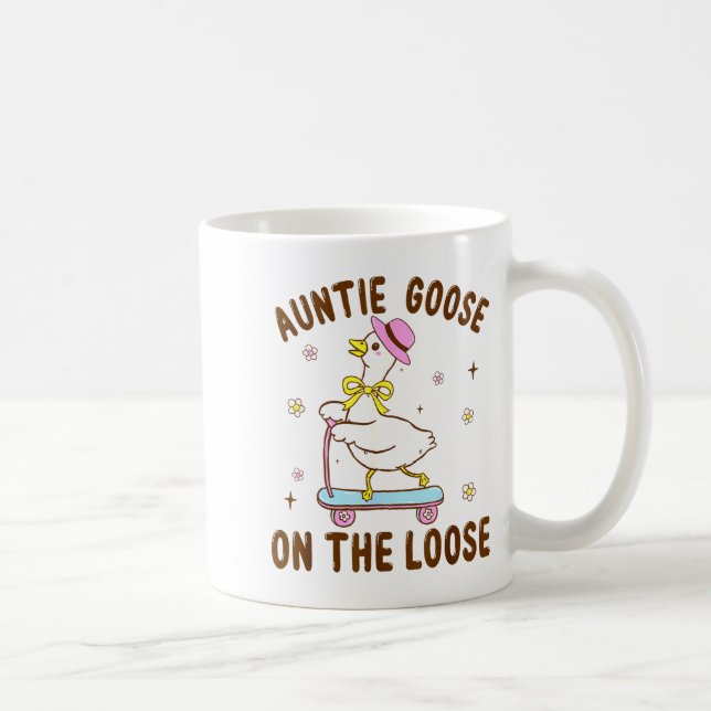 Mug Auntie Goose On The Loose Funny Birthday Matching  (Droite)